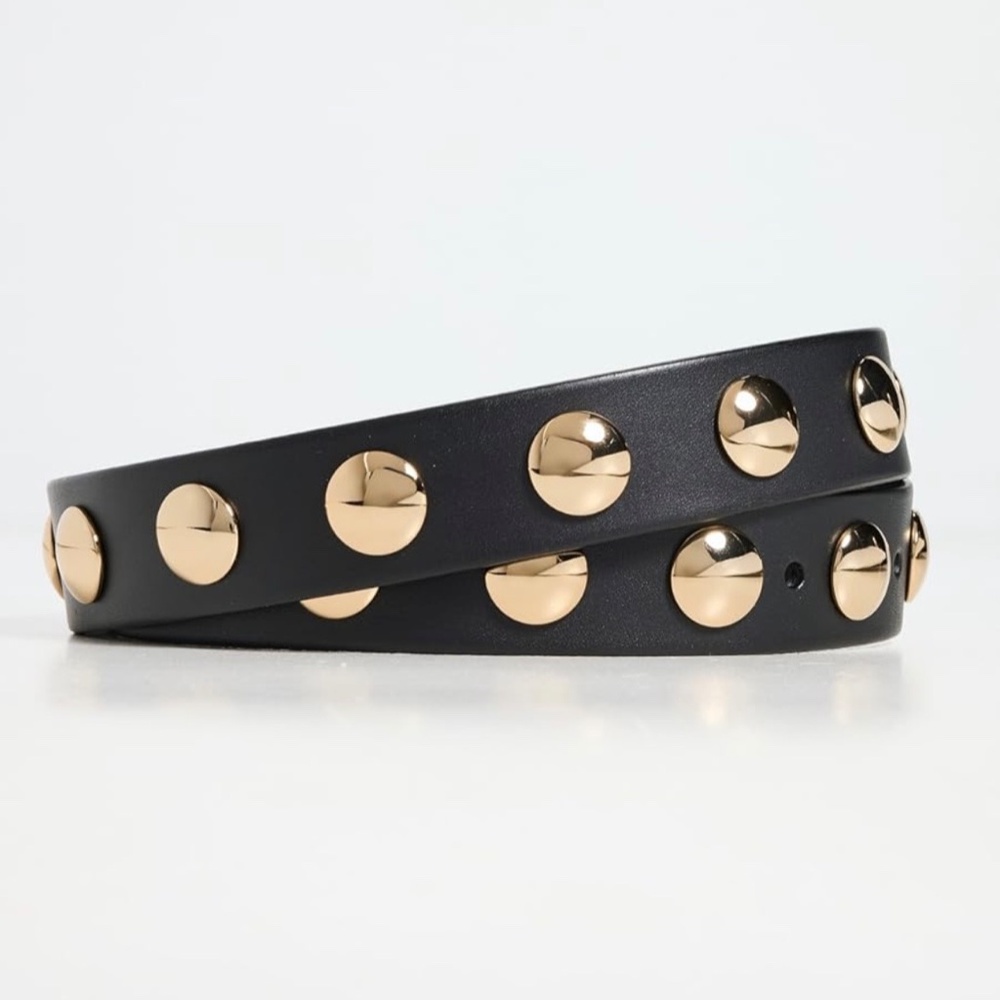 MADEWELL True Black Leather Western Studded Belt - Picture 3 of 14